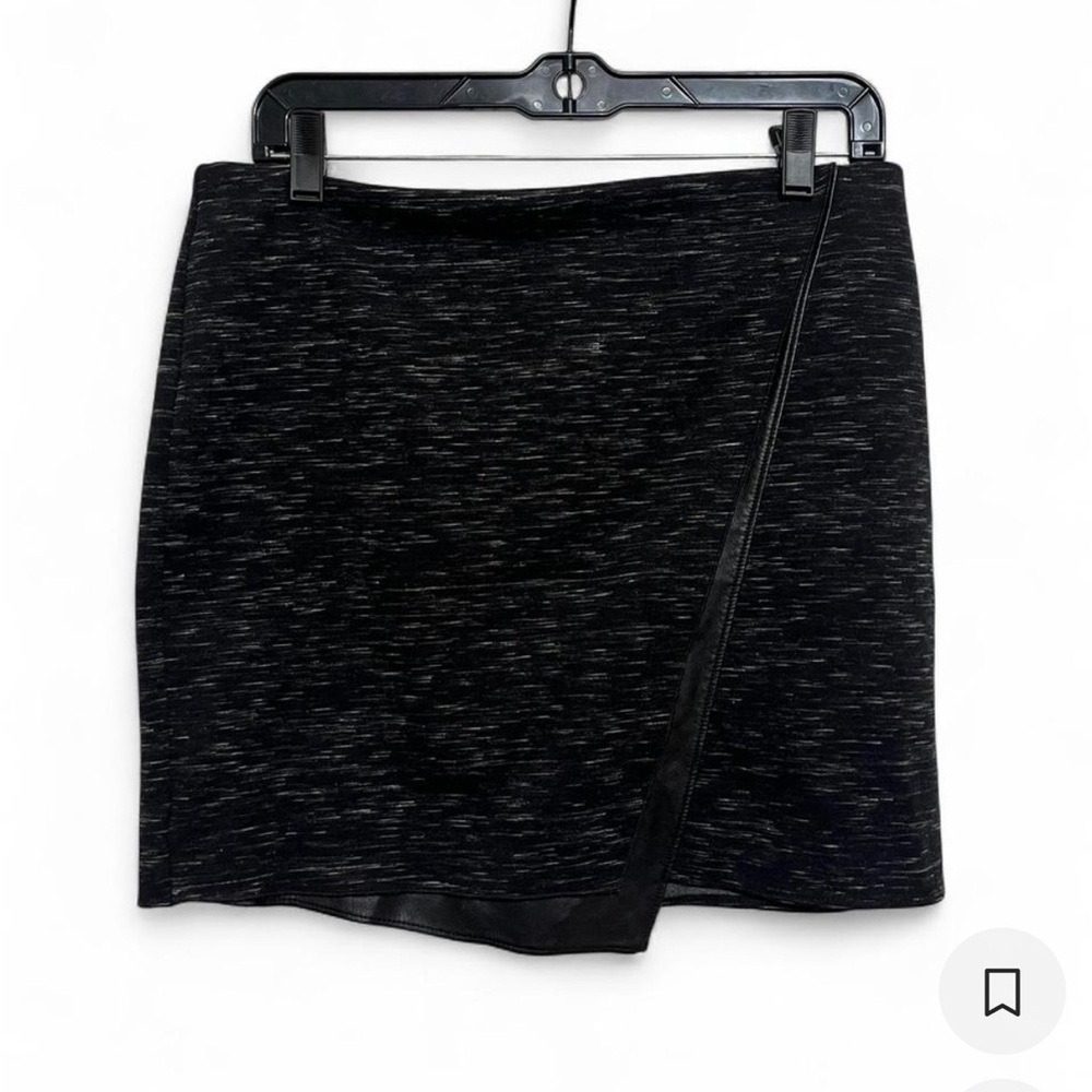 Kenneth Cole Charcoal Mini Skirt with Sleek Detail